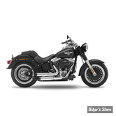 ECHAPPEMENT COMPLET KESSTECH - SOFTAIL 103CI 2017 - 2IN2 3" - SHOTGUN LOW STAGGERED - ESE - FINITION : CHROME / EMBOUT : RIFFLE NOIR - 173-5109-744 - ECE