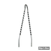 X - MONTANT DE SISSY BAR - CYCLE VISIONS - TWISTED - LARGEUR 8 1/4" À 8 3/4" - HAUTEUR : 30" - CHROME