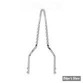 X - MONTANT DE SISSY BAR - CYCLE VISIONS - TWISTED - LARGEUR 8 1/2" À 8 3/4" - HAUTEUR : 18" - CHROME