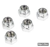 10-24 - ECROU FLEXLOCK AUTOBLOQUANT - CHROME - LES 5 PIECES