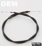 CABLE DE TIRAGE POUR BIGTWIN & SPORTSTER 96UP - LONGUEUR : 86.30 CM - OEM 55785-11 - BARNETT - 34" + 0 - STEALTH - 131-30-30052