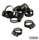 COLLIER INOX POUR DURITE DE : 3/8" - NOIR - JAGG - 10 PIECES - HC78-10