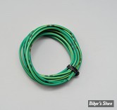 FIL ELECTRIQUE 0.75MM /  COULEUR : VERT / JAUNE - LES 2 METRES