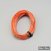 FIL ELECTRIQUE 0.75MM /  COULEUR : ORANGE / BLANC  - LES 2 METRES