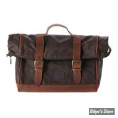 SACOCHE LONGRIDE - CLICK-ON OLD CHOPPER SADDLEBAG WAXED COTTON - 9.50 LITRES - KHAKI