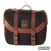 SACOCHE LONGRIDE - CLICK-ON RETRO / HERITAGE SADDLEBAG WAXED COTTON - 14 LITRES - KHAKI