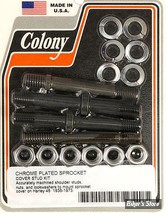 ECLATE A - PIECE N° 46 ET 64 - KIT VISSERIE DE CACHE PIGNON - OEM 34892-33 / 34890-33 / 34891-33 - CHROME - COLONY