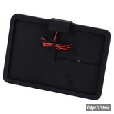 PLAQUE LATERALE - 143 X 210 - SPORTSTER 57UP - SLIDE-IN LICENSE PLATE - AVEC FEU LARGELIGHT LED - NOIR - 0513B