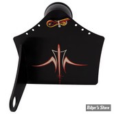 PLAQUE LATERALE - 143 X 210 - SOFTAIL 1984/2007 - CPV - CURVED AVEC FEU FORD LED - NOIR AVEC PINSTRIPING - 0488B