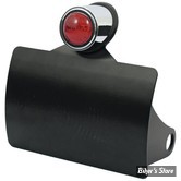 PLAQUE LATERALE - 143 X 210 - SPORTSTER 57UP - CPV - CURVED AVEC FEU OLD SCHOOL LED - NOIR AVEC PINSTRIPING - 0496B