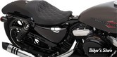 - SELLE DRAG SPECIALTIES - 3/4 SOLO SEAT - SPORTSTER 04/22 - NOIR - DOUBLE DIAMOND / COUTURES : ARGENT - 0804-0745