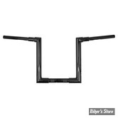 GUIDON 38MM SUR RISERS 32MM - HAUTEUR : 30.00 CM / 12" - BURLY - JASON BAR - TOURING FLTR/X/ST 15/23 - DIAMÈTRE : 1 1/2 / 38MM - NOIR -  B12-6090B