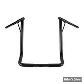 GUIDON BURLY BRAND - LOUIE BAR - TOURING 08UP TWB 1"1/4 - HAUTEUR : 48.00 CM / 19"-  AVEC EMPREINTES ET PERCAGES - NOIR