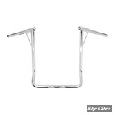 GUIDON BURLY BRAND - LOUIE BAR - TOURING 08UP TWB 1"1/4 - HAUTEUR : 48.00 CM / 19"-  AVEC EMPREINTES ET PERCAGES - CHROME