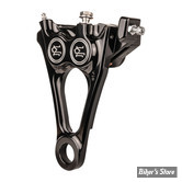 ETRIER ARRIERE PERFORMANCE MACHINE - SOFTAIL MILWAUKEE EIGHT 2018UP - 4-PISTON ONE-PIECE CALIPER/BRACKET - NOIR CONTRAST CUT