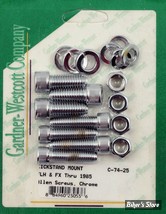 KIT DE VISSERIE DE FIXATION DE BEQUILLE - BIGTWIN 36/86 - BTR - CHROME