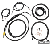 + 18" / +20" - KIT CABLES ET DURITE DE FREIN DE GUIDON RALLONGES - TOURING FLHT/FLHR 21/23 ABS - LA CHOPPERS - PLUG AND PLAY - NOIR - LA-8056KT3-19B