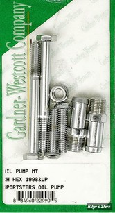 ECLATE K - PIECE N° 43 - VISSERIE DE POMPE A HUILE - SPORTSTER 98/21 - OEM 3478A / 3482A / 6242W / 7036 - GARDNER WESCOTT - TYPE : HEX - CHROME