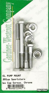 ECLATE K - PIECE N° 43 - VISSERIE DE POMPE A HUILE - SPORTSTER 91/97 - OEM 3478 / 3482 / 4132 / 4765 - GARDNER WESCOTT - TYPE : HEX - CHROME