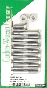 ECLATE F - PIECE N° 12 - KIT VISSERIE DE CULBUTEURS XL 57/76 - OEM 4710 / 4014W / 6316W - HEX - CHROME