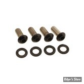 ECLATE O - PIECE N° 04B - KIT VISSERIE DE GARDE BOUE AVANT - OEM 10200661 - SOFTAIL FXLRS 2020UP - SCREWS4BIKES - NOIR BRILLANT - FF.HD.9.sw