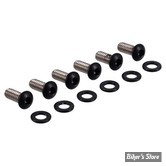ECLATE I - PIECE N° 01 - KIT VISSERIE DE TRAPPE DE DERBY - OEM 943 - SPORTSTER 04UP - SCREWS4BIKES - NOIR MAT - DC.HD.6.swm