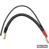 CABLE DE BATTERIE - LONGUEUR : 10" / 254MM - TERRY COMPONENTS - POSITIF AVEC CABLE AUXILIAIRE - NOIR - LA PIÈCE - 21010