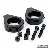 AV / KIT DE DEPLACEMENT DE CLIGNOTANTS AVANT - POUR TUBES DE FOURCHE DE 39MM - COLLIERS DE FOURCHE - Noir