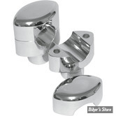 RISERS LA CHOPPERS - SMOOTH - HAUTEUR - 38MM / 1.75" - DROIT - CHROME