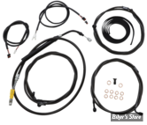 + 12" / +14" - KIT CABLES ET DURITE DE FREIN DE GUIDON RALLONGES - TOURING FLHT/FLHR 21/23 ABS - LA CHOPPERS - PLUG AND PLAY - MIDNIGHT - LA-8056KT3-13M