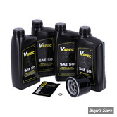 KIT HUILE MINÉRALE - Kit vidange moteur - SAE 50 - SHOVELHEAD FL/FX 82/84 - FILTRE A HUILE : NOIR -  MCS / VSPEC