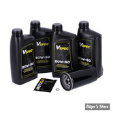KIT HUILE MINÉRALE - Kit vidange moteur - 20W50 MINERALE - DYNA 91/98 - FILTRE A HUILE : NOIR -  MCS / VSPEC