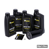 KIT HUILE SYNTHETIQUE - Kit vidange moteur - 20W50 SYNTHETIQUE - DYNA 91/98 - FILTRE A HUILE : NOIR -  MCS / VSPEC