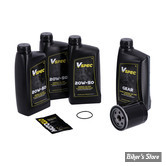 KIT HUILE MINÉRALE - Kit vidange moteur - 20W50 MINERALE - SPORTSTER 86/03 - BIG OIL SERVICE KIT - FILTRE A HUILE : NOIR -  MCS / VSPEC