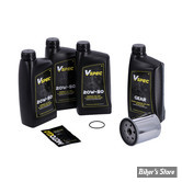 KIT HUILE MINÉRALE - Kit vidange moteur - 20W50 MINERALE - SPORTSTER 86/03 - BIG OIL SERVICE KIT - FILTRE A HUILE : CHROME -  MCS / VSPEC