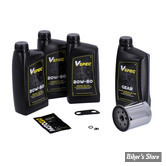 KIT HUILE MINÉRALE - Kit vidange moteur - 20W50 MINERALE - SPORTSTER 04/22 - BIG OIL SERVICE KIT - FILTRE A HUILE : CHROME -  MCS / VSPEC