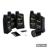 Kit vidange moteur - 20W50 SYNTHETIQUE - SPORTSTER 04/22 - BIG OIL SERVICE KIT - FILTRE A HUILE : CHROME -  MCS / VSPEC