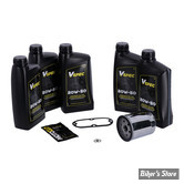 Kit vidange moteur - 20W50 SYNTHETIQUE - SOFTAIL 84/98 - BIG OIL SERVICE KIT - FILTRE A HUILE : CHROME -  MCS / VSPEC