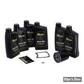 KIT HUILE SYNTHETIQUE - Kit vidange moteur - 20W50 SYNTHETIQUE - TOURING 86/98 - BIG OIL SERVICE KIT - FILTRE A HUILE : NOIR -  MCS / VSPEC