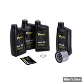 KIT HUILE MINÉRALE - Kit vidange moteur - SAE 50 MINERALE - SPORTSTER 80/84 - BIG OIL SERVICE KIT - FILTRE A HUILE : CHROME -  MCS / VSPEC