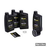 Kit vidange moteur - SAE 50 MINERALE - SPORTSTER 80/84 - BIG OIL SERVICE KIT - FILTRE A HUILE : NOIR -  MCS / VSPEC