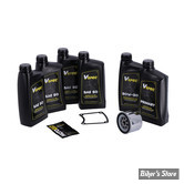 KIT HUILE MINÉRALE - Kit vidange moteur - SAE50 MINERALE - FXR 88/86 - BIG OIL SERVICE KIT - FILTRE A HUILE : CHROME -  MCS / VSPEC