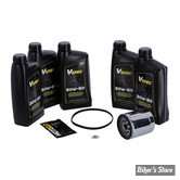 KIT HUILE SYNTHETIQUE - Kit vidange moteur - 20W50 SYNTHETIQUE - SOFTAIL 07/17 / DYNA 06/17 - BIG OIL SERVICE KIT - FILTRE A HUILE : CHROME -  MCS / VSPEC