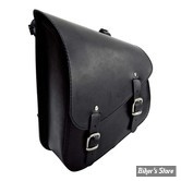 SACOCHE LATERALE - LONGRIDE MOTORCYCLESBAGS - SOFTAIL 84/17 - COTE GAUCHE - MATIERE : CUIR - NOIR 