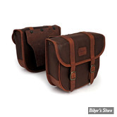 - SACOCHES CAVALIERES - LONGRIDE - THROW OVER SADDLEBAGS WAXED COTTON - MARRON