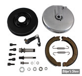 ECLATE H - PIECE N° 00 - KIT TAMBOUR AVANT - BIG TWIN 49/66 - COTE GAUCHE - Front Brake Backing Plate Kit Left Side  - NOIR