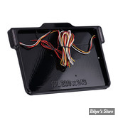 NETHERLANDS / BELGIUM - SUPPORT DE PLAQUE D'IMMATRICULATION - DMP - MODÈLE 3.0 -  3-1 LICENSE PLATE FRAME - ECLAIRAGE LED 3 FONCTIONS - FORMAT : 210 X 143 MM - NOIR BRILLANT