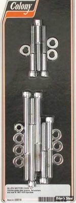 ECLATE J - PIECE N° 37 - VISSERIE CARTER MOTEUR - SPORTSTER 57/76 - OEM 24810-57 / 16235-52 / 4413 / 4251 - CHROME - ZINC - COLONY - 