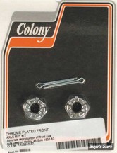 ECLATE N - PIECE N° 22 / 23 - ECROU D'AXE DE ROUE AVANT - OEM 3910-37 / 7837 / 534 - CHROME - LE KIT - 8854-4