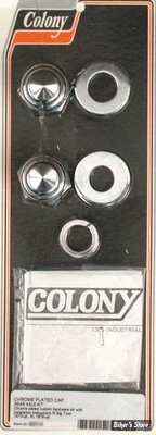 ECLATE O - PIECE N° 41 - ECROU D'AXE DE ROUE - 5/8"-18 - COLONY - OEM 7987 - CAP TYPE - CHROME 